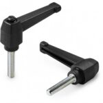 Indexed Clamping Lever With 90o Arm and Male Threaded Insert