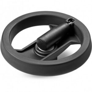 Two Spoke Control Handwheel With Revolving Foldaway Handle