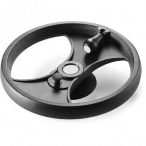 Two Spoke Handwheel With Revolving Foldaway Handle and Locking Piston