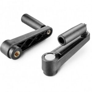 Crank Handle With Threaded Insert and Revolving and Folding Handle