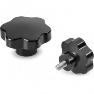 Duroplast Solid Lobed Knob With Threaded Stud