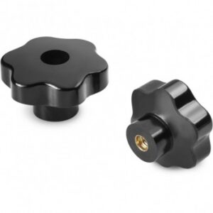 Duroplast Solid Lobed Knob With Right Through Threaded Bore Insert