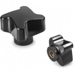 Duroplast Solid Cross Knob With Threaded Bore Insert