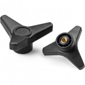 Solid 3 Lobe Handwheel With Female Threaded Insert - Hollow Hub Version