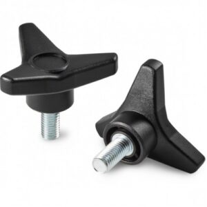 Solid 3 Lobe Handwheel With Threaded Stud - Hollow Hub Version