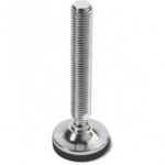 Complete Steel Mounting Foot With Threaded Stem (type B) and Joint With Ball R15 + Anti-slip Base