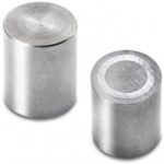 Aluminium-nickel-cobalt Cylindrical Magnet With Galvanised Steel Shell With H6 Tolerance
